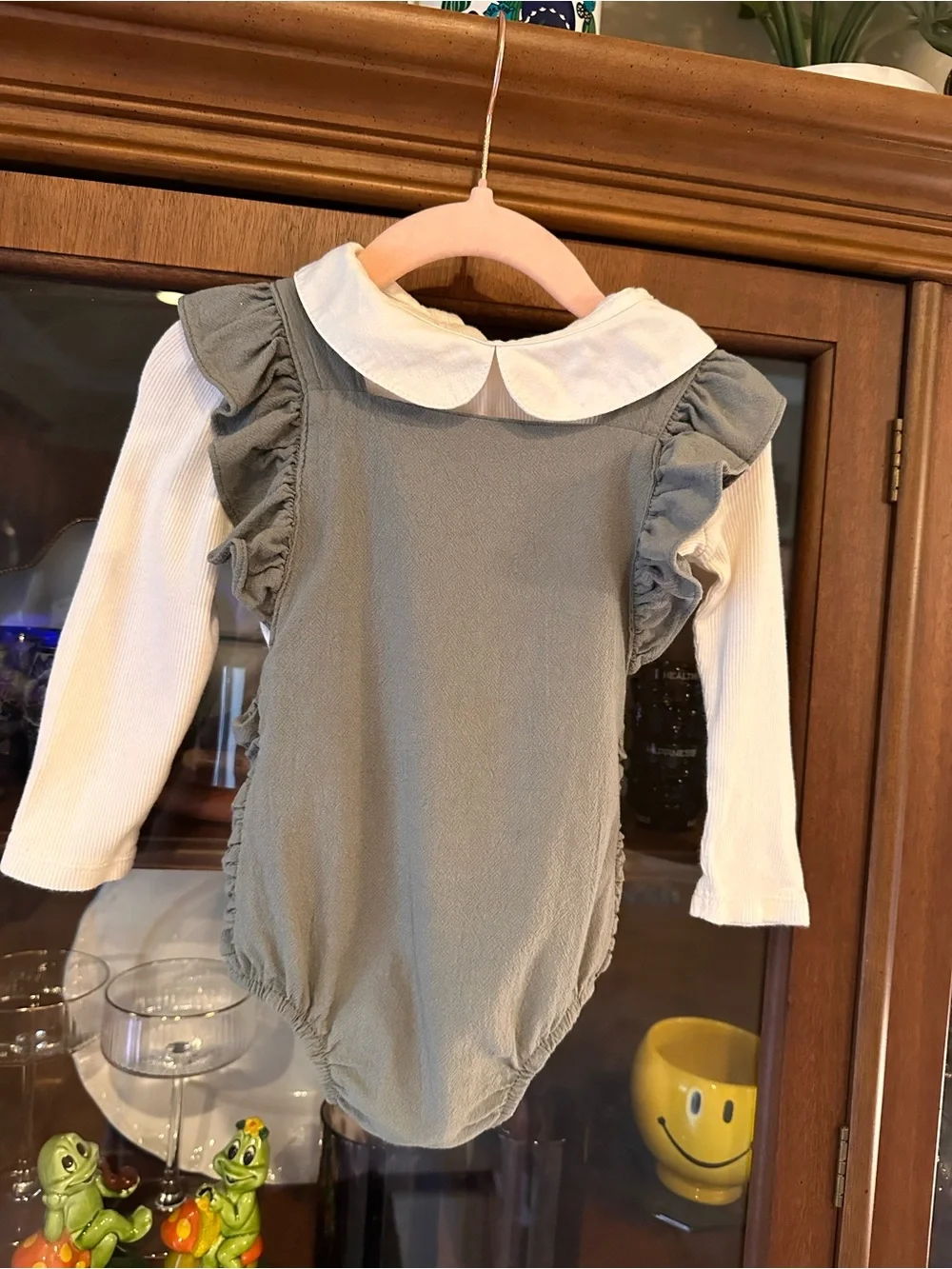 12-18 Months Fall Romper and Bodysuit With Collar Set baby GAP & Milediiy